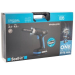 Аккумуляторный заклепочник E-005 для вытяжных заклепок диаметром от 2,5 до 5,0 мм. 