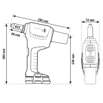 Заклепочник аккумуляторный  E-6 для вытяжных заклепок диаметром от 4,8 до 6,4 мм.