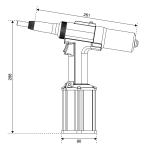 Заклепочник пневмогидравлический E - 312NP для резьбовых заклепок М3-М12