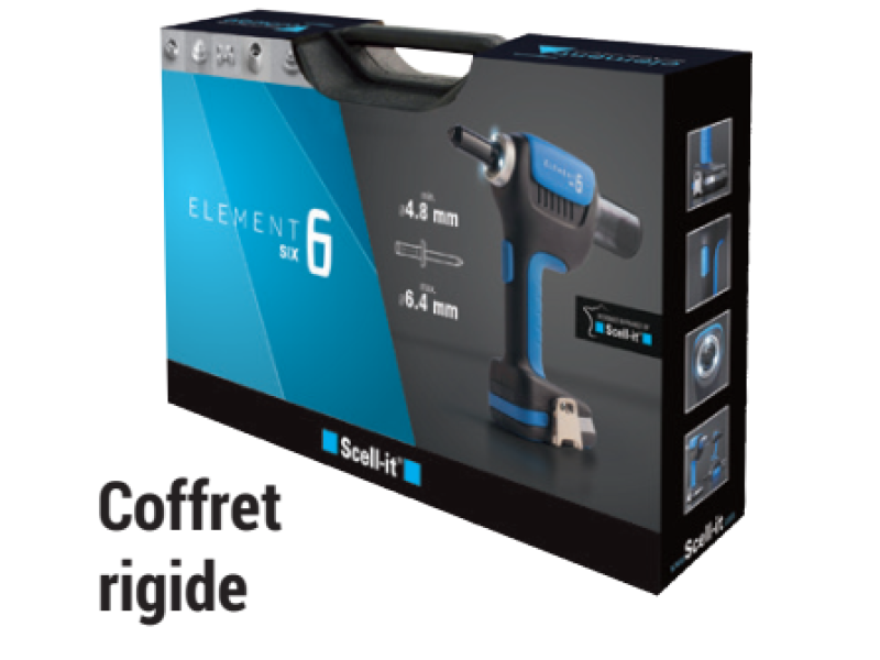 Заклепочник аккумуляторный  E-6 для вытяжных заклепок диаметром от 4,8 до 6,4 мм.