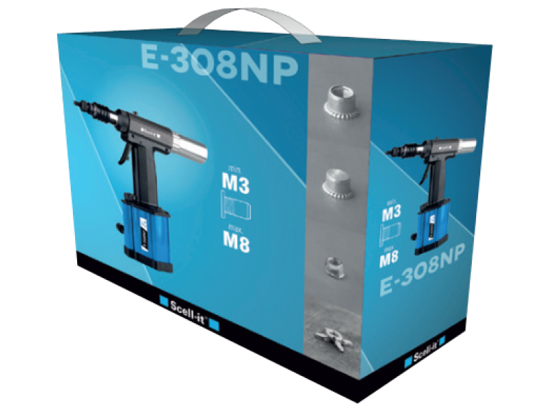 Заклепочник пневмогидравлический E - 308NP для резьбовых заклепок М3-М8