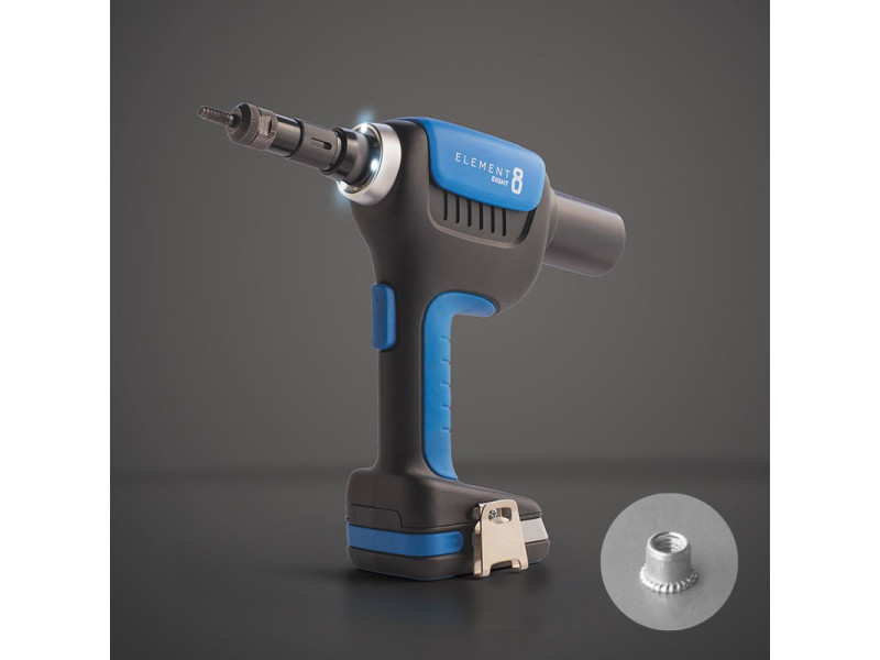 Аккумуляторный заклепочник Е-8 ELEMENT для резьбовых заклепок M3-M8 Аккумуляторный заклепочник Е-8 ELEMENT для резьбовых заклепок M3-M8